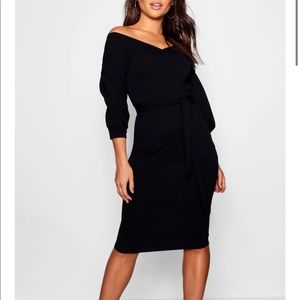 Off the shoulder midi dress